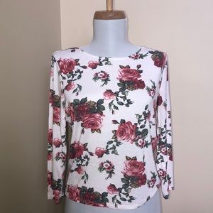PacSun Floral Three Quarter Length Tee (L)